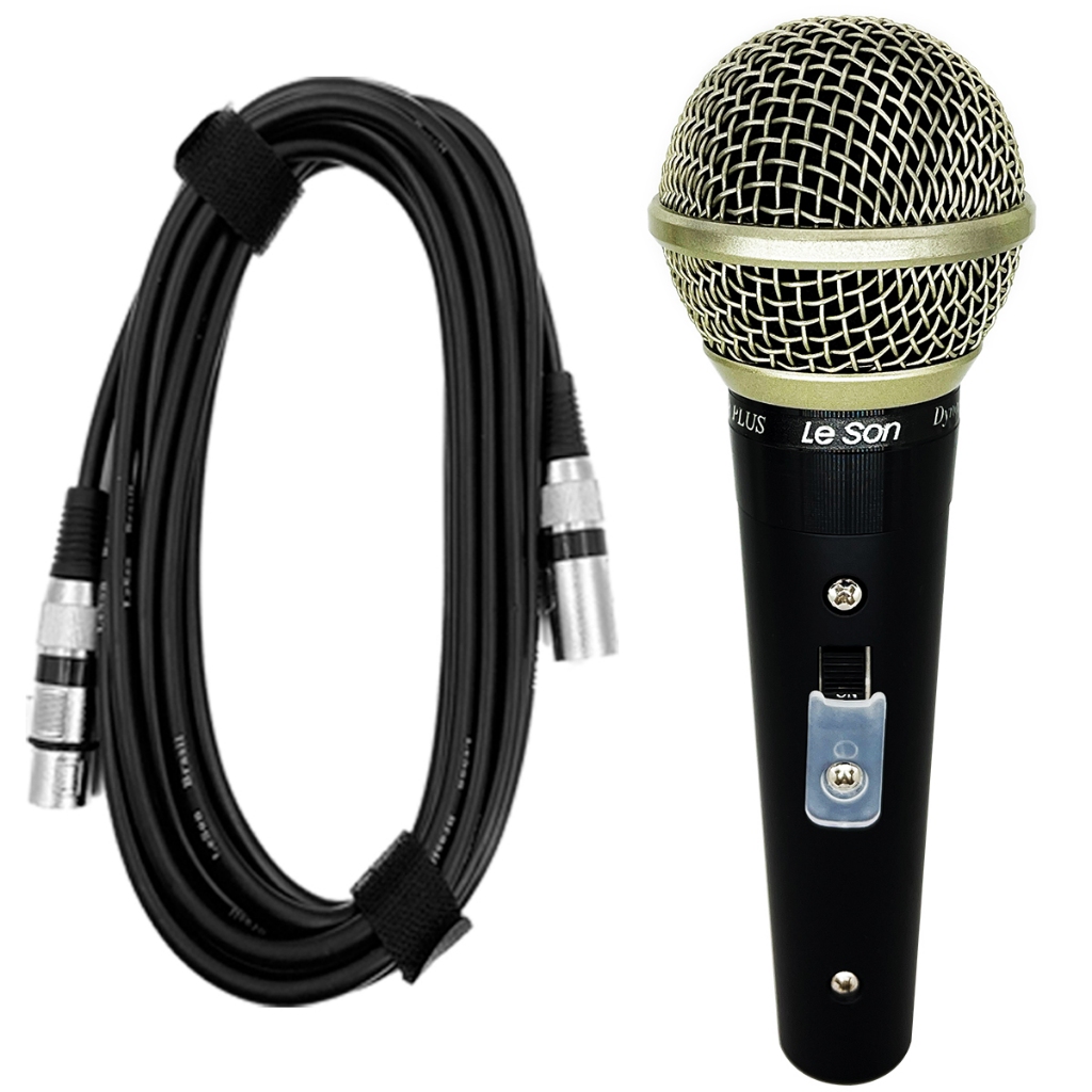 Microfone Dinamico Le Son Sm-58 Plus - Metalico Profissional Com Cabo 5 Metros em Oferta na Shopee