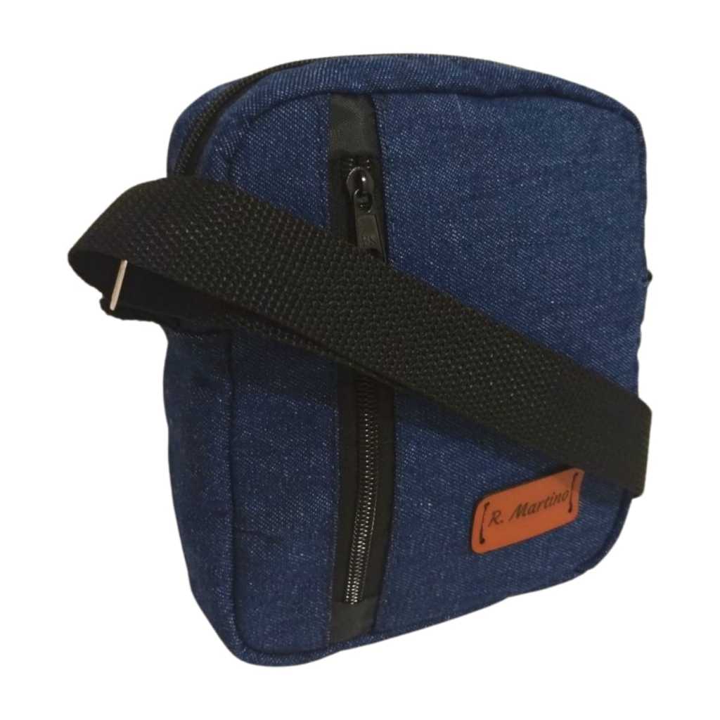 Shoulder bag jeans bolsa bolsinha necessaire pochete lateral alça transversal tiracolo regulável ajustável unissex feminino masculino porta celular carteira cartão documentos chaves pequena espaçosa reforçada resistente casual trabalho passeio caminhada