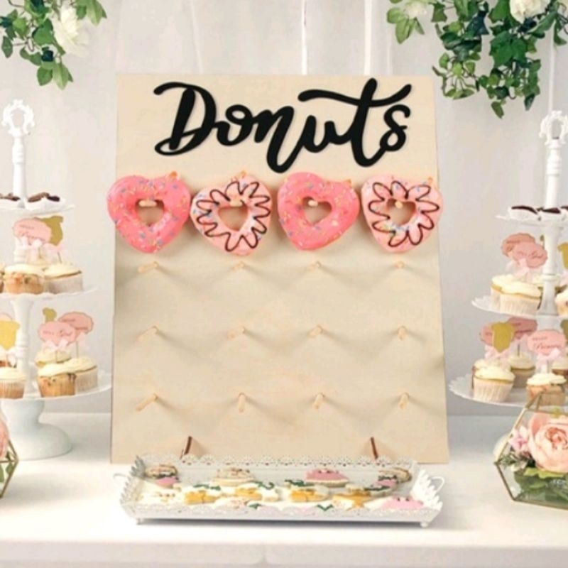 Suporte Expositor Porta Donuts  Mdf Laminado Festa