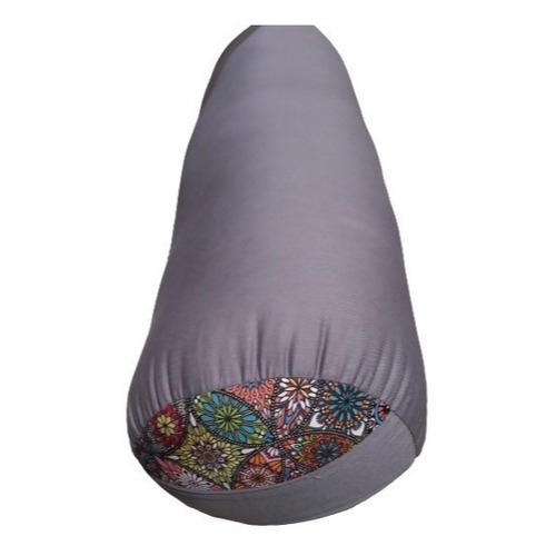 Imagem Bolster 60x18cm para Yoga Restaurativa – Enchimento Misto de Espuma e Retalhos Têxteis