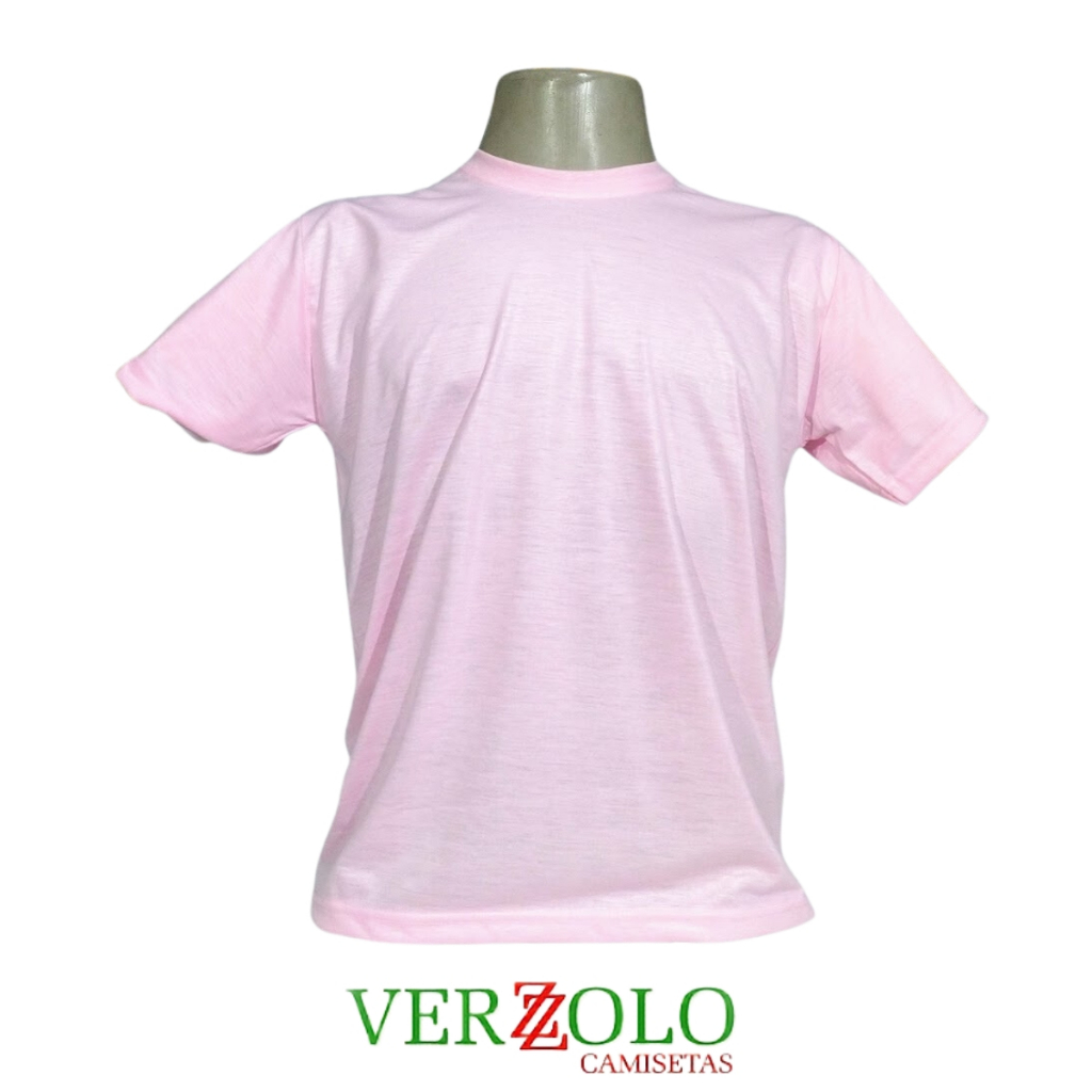 Camiseta Rosa Bebê VERZZOLO 100% Poliéster Para Sublimação Personalização em Oferta na Shopee