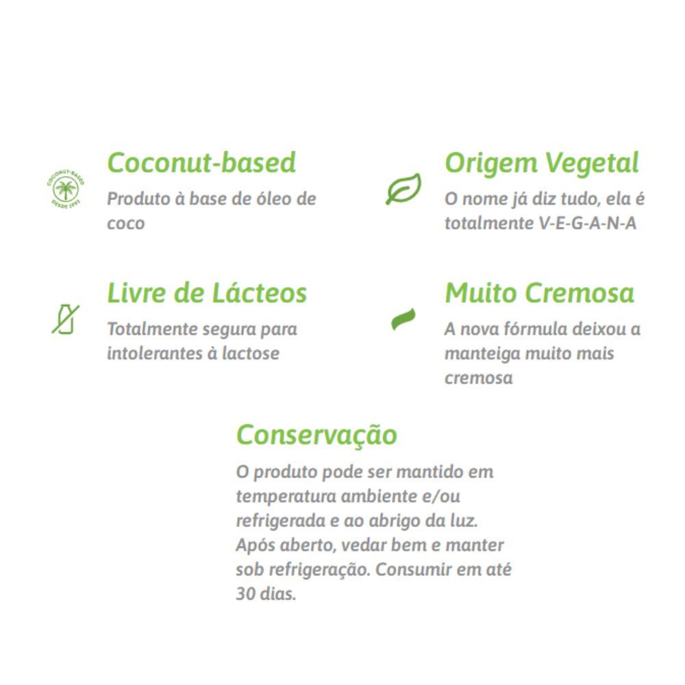 Kit Manteiga de Coco Qualicoco 200g Com Sal - 6 unidades — imagem 2 de 2