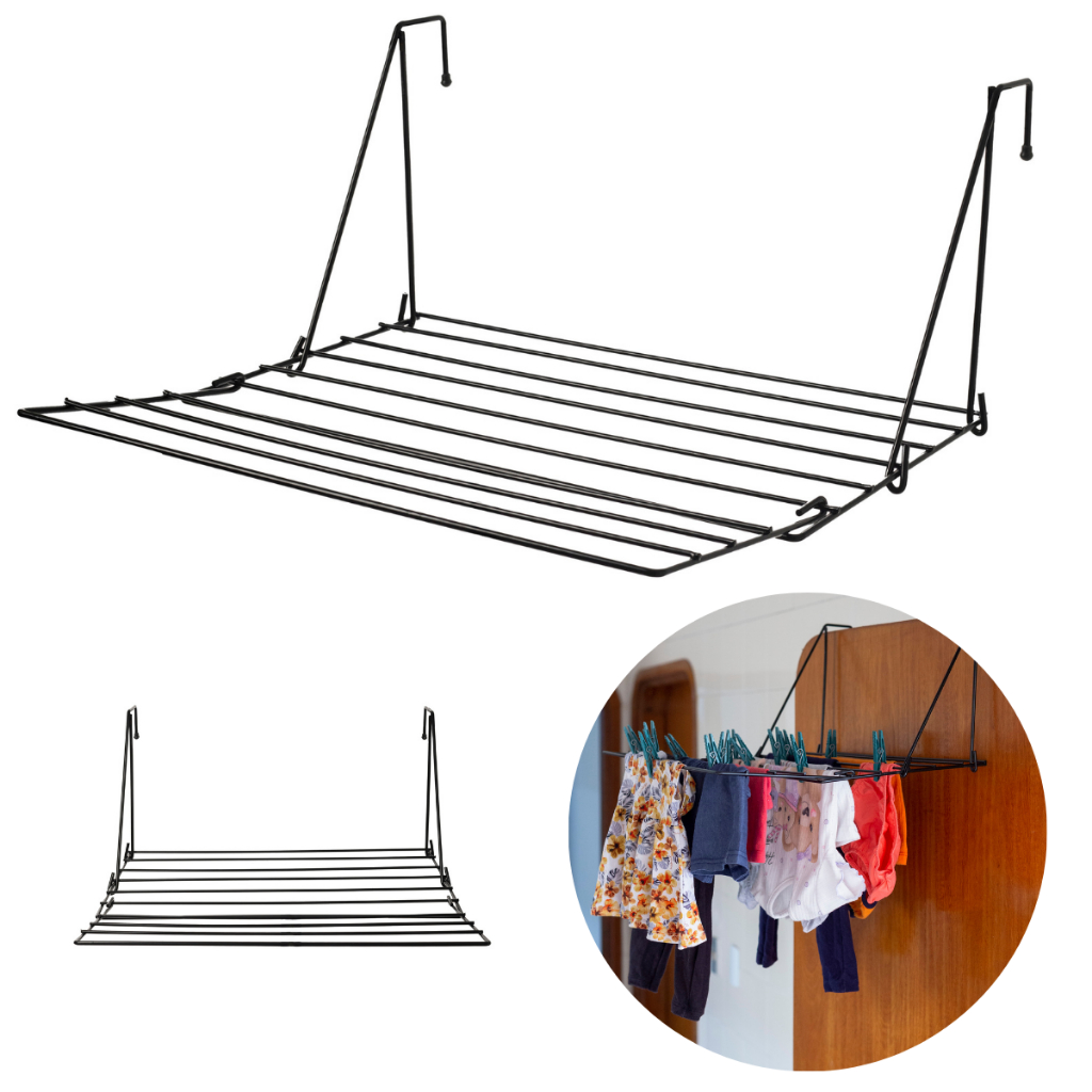 Varal Portátil de Porta Desmontável Toalheiro Apartamento em Oferta na Shopee