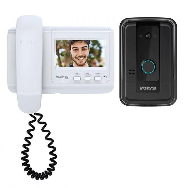 Porteiro Interfone Eletronico Campainha Com Fio Camera Video Porteiro Intelbras Tela 4 Polegadas
