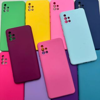 Capa Silicone Aveludada - A51 - Para Samsung Kit Capa + Película 3D ou So 1 Capinha Case em Oferta na Shopee