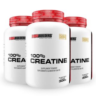 Kit 3x Creatina Monohidratada 100% Pura Importada 300g - Bodybuilders