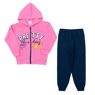 Conjunto Menina Moletom e Plush Casaco Calça Conjunto de frio Menina 1 ao 10 em Oferta na Shopee