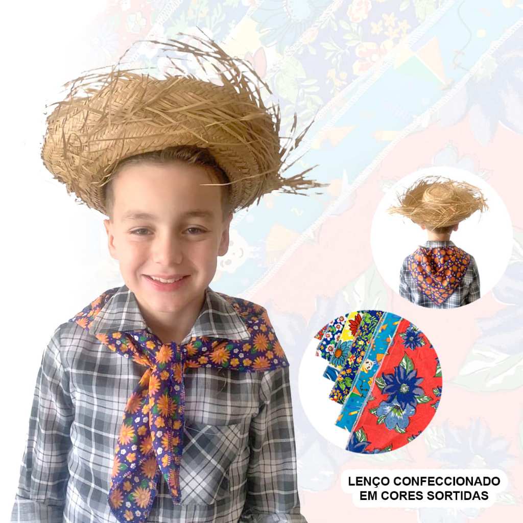 Lenço Estampado Chita Acessório Menino Festa Junina Arraiá