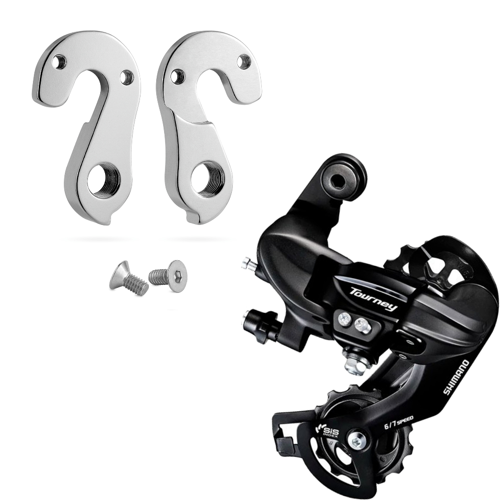 Cambio Traseiro Shimano Bike/Bicicleta Gantech Tourney 8v + Ge340 Gancheira Para Quadro Alfameq