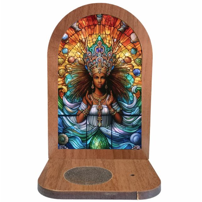 Altar Congá Iemanjá em MDF - Arte Estilo Vitral