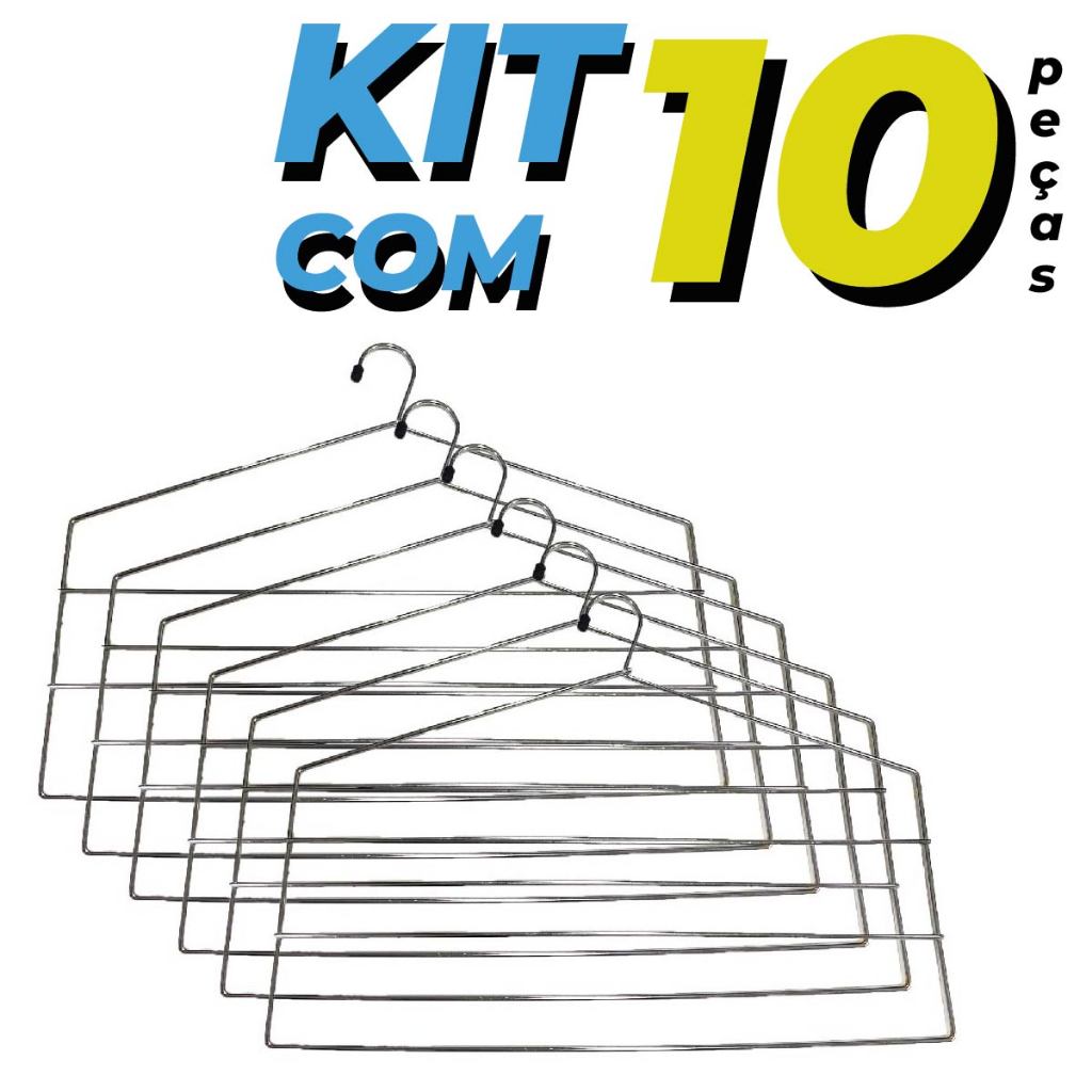 Cabide Triplo Para Calça Aço Inox Organizador Reforçado Multiuso em Oferta na Shopee