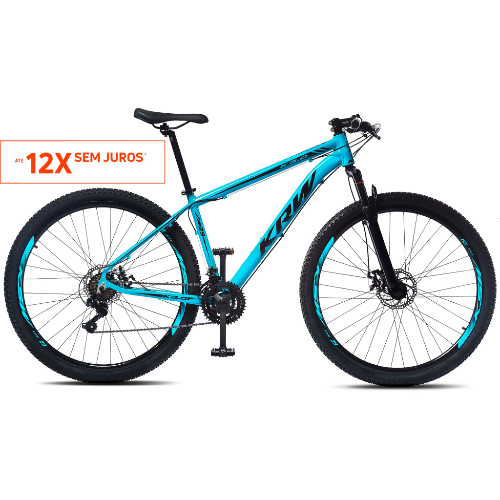 Bicicleta Aro 29 KRW Alumínio Shimano TZ 24 Vel Freio a Disco Ltx S50