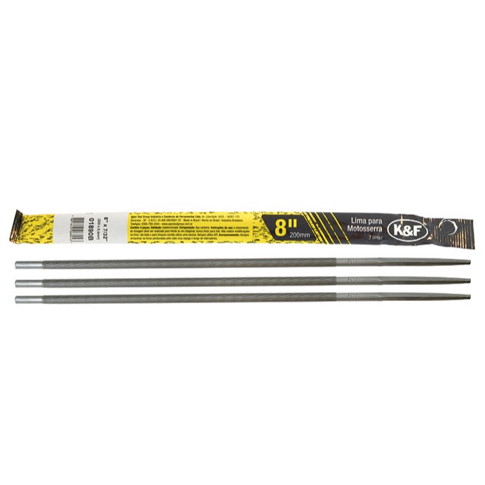 Lima P/ Amolar Motosserra 8x5/32 Marca K&f (3 Peças) Limatão