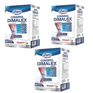 Kit 3 Condrol Dimalex Colageno Tipo 2 + Dimalato e Condroitina  60 Comp - Unilife em Oferta na Shopee