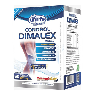 Condrol Dimalex Colageno Tipo 2 + Dimalato e Condroitina  60 Comp - Unilife em Oferta na Shopee