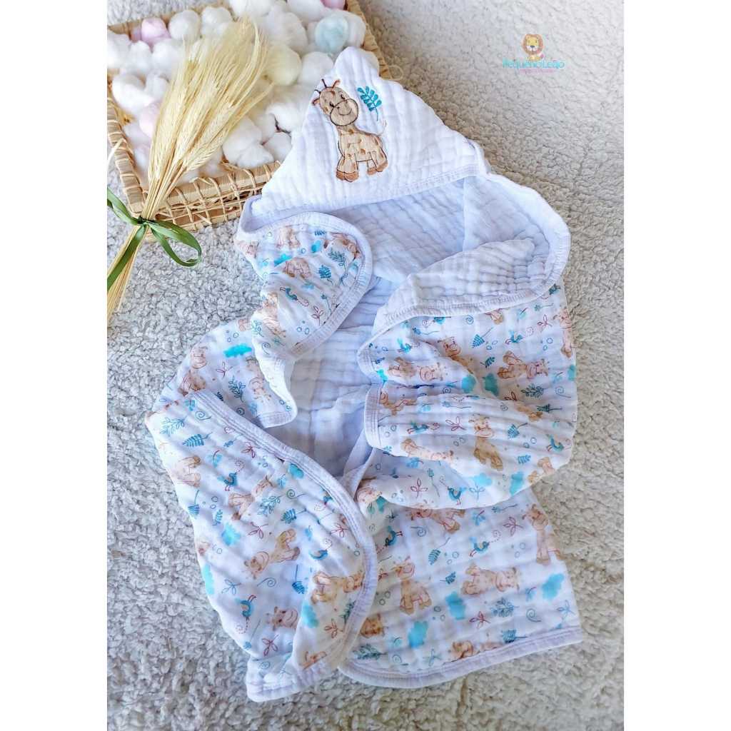 Toalha de Banho Soft 3 Camadas Bebe Grande com capuz a toalha que acompanha o crescimento do seu filho