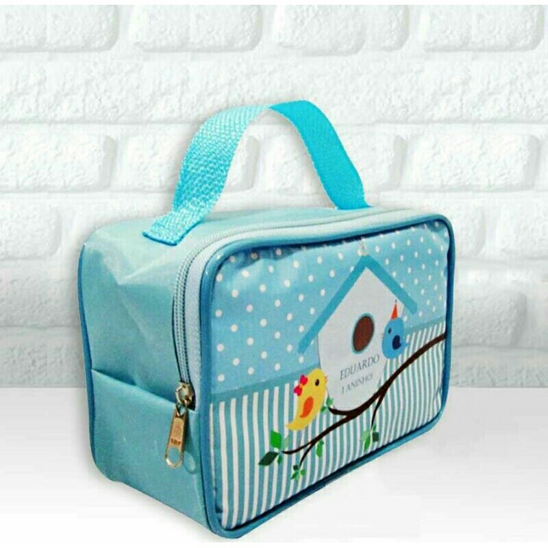 Bolsa maletinha  personalizada para lembrancinha de aniversário 20x15x8