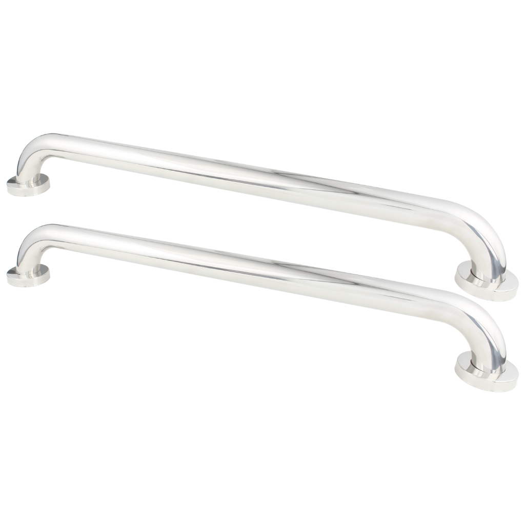 Kit 2 Barras Alças Apoio 40cm Deficiente Idoso Aço Inox 304