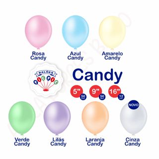 Balão Bexiga Festa Candy Color PicPic (Tons Pastéis) em Oferta na Shopee
