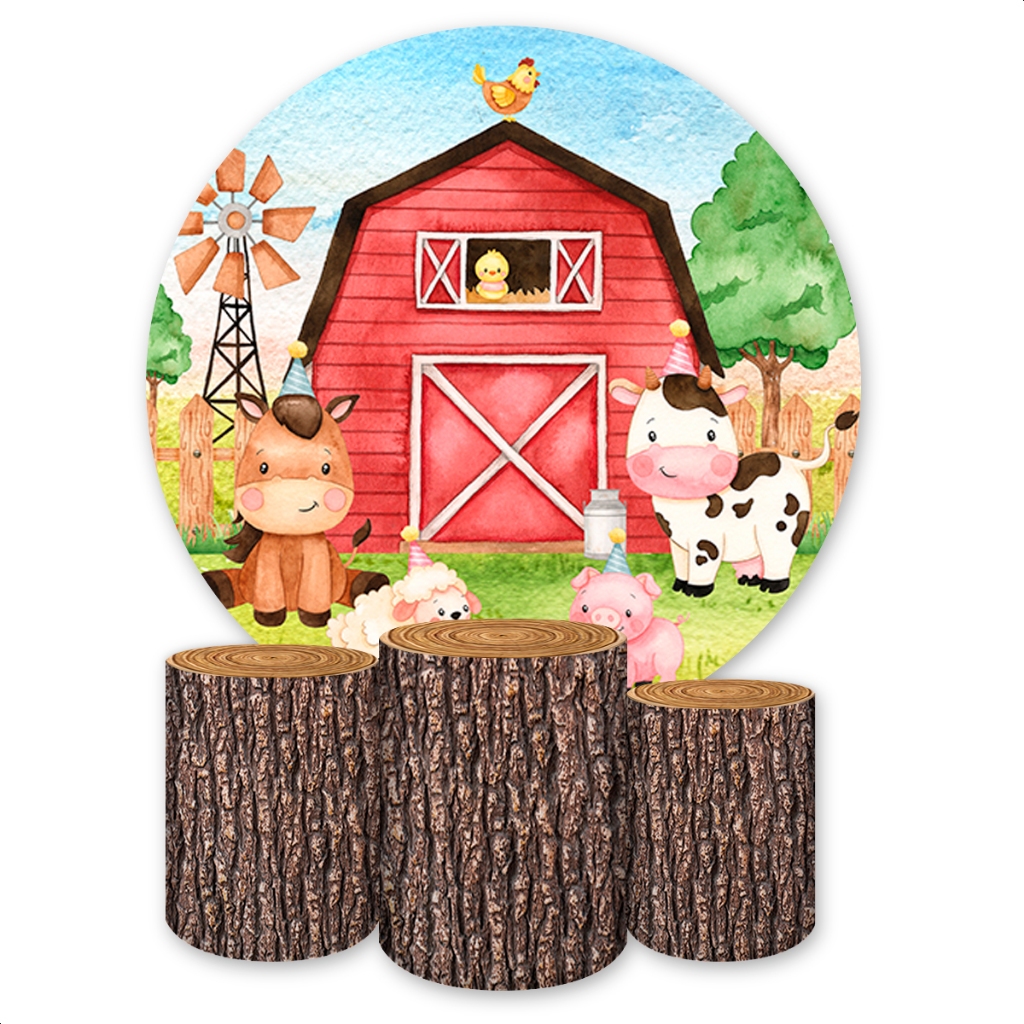 Kit Painel Redondo + Capas de Cilindros Diversos Temas Desenho Animado Infantil  #14 em Oferta na Shopee