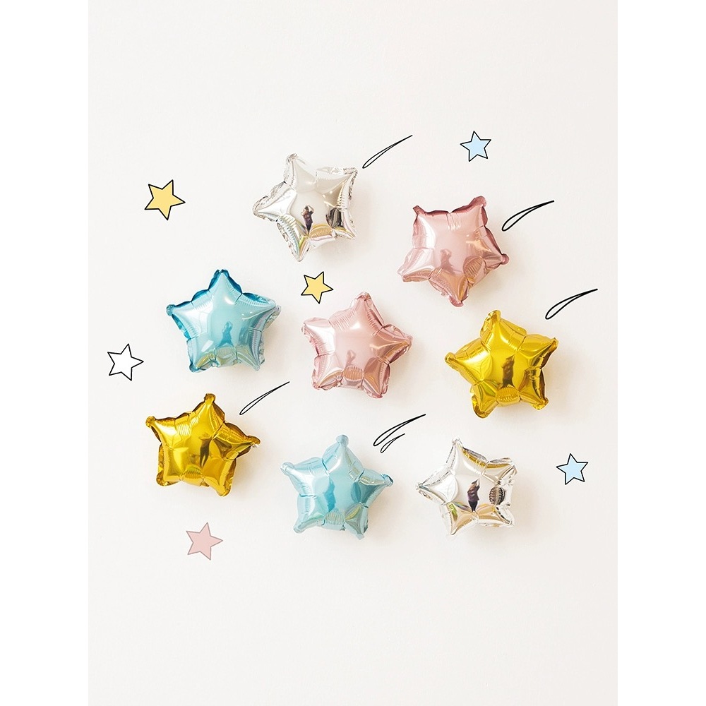 Kit c/ 10/20/30 Balão Metalizado Estrela 5 Polegadas /12 cm Decoração para Festa/Casamento Dia Das Mães E Dia Namorado em Oferta na Shopee
