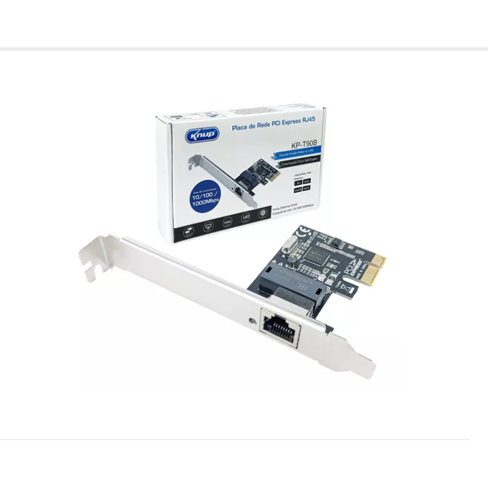 Placa De Rede Gigabit Lan Rj45 Pci Express 1000mbps Para Pc