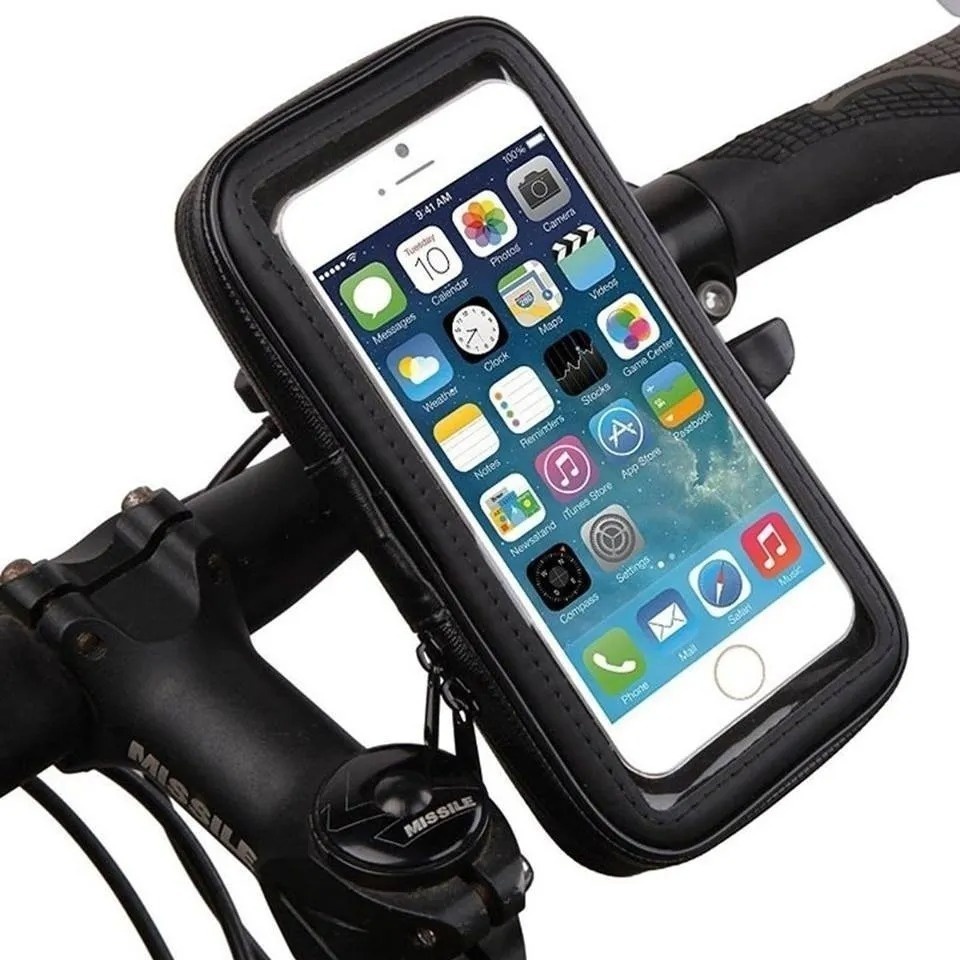Suporte Moto Celular Carrega Usb Bolsa Impermeavel Capinha Gps Bike Moto Prova Dagua 6.6