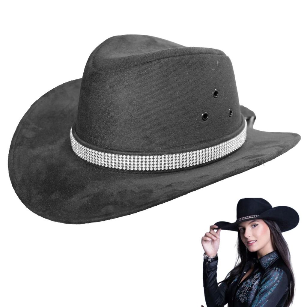Chapéu Cowboy Australiano Modelo Ana Castela Sertanejo Cowgirl Agro Rodeio