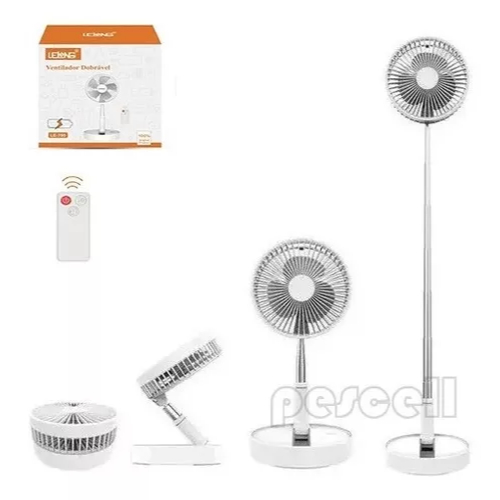 Ventilador Portátil Silencioso Dobrável 6000mah Retrátil Com controle