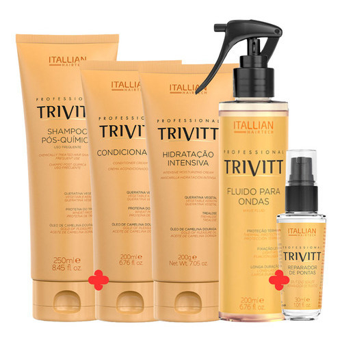 Kit Trivitt Com 03 Produtos + Fluido Para Ondas + Reparador