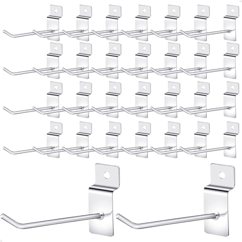 100 Ganchos Expositores 15 cm para Painel Canaletado Aço Zincado Lorben em Oferta na Shopee