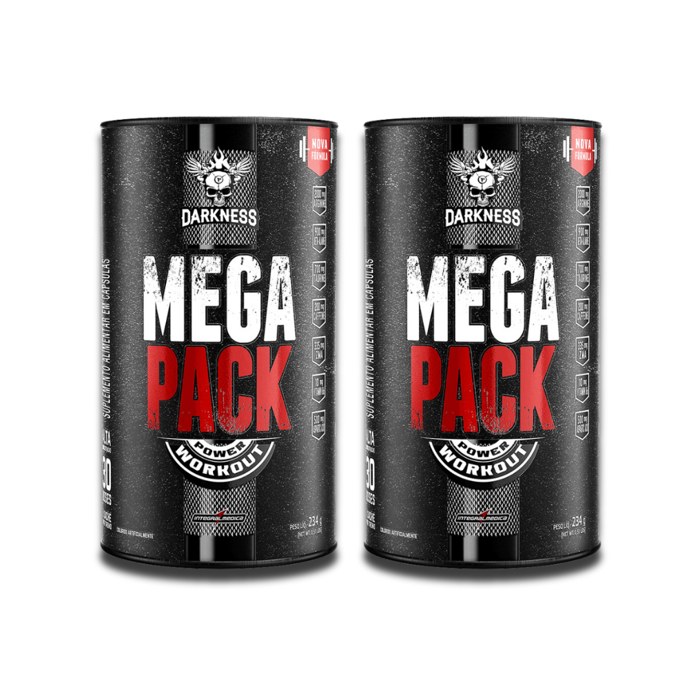 Kit com 2 Mega Pack Power Workout 30 Packs Darkness Integralmédica