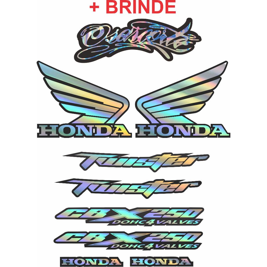 kit adesivo camaleão holografico para honda cbx twister 250 em Oferta na Shopee