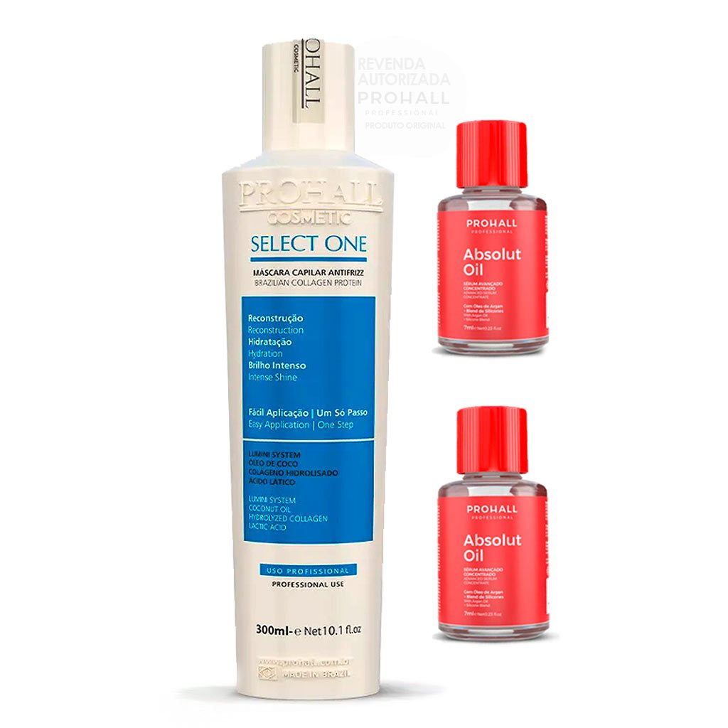 Máscara Select One Prohall 300ml - Alisa todo tipo de cabelo