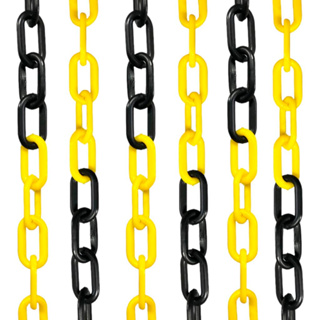 5 Metros Corrente Zebrada/Preto/Amarelo Elo Pequeno Sinalização em Oferta na Shopee