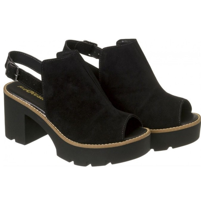 Sandalia 2025 Tratorada Botinha Plataforma Camurça Blogueira em Oferta na Shopee