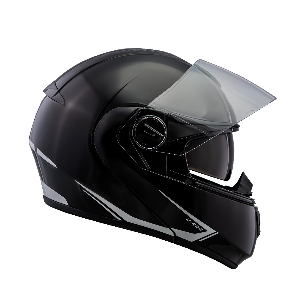 Capacete Peels U-Rb2 Escamoteável C/ Óculos - Preto
