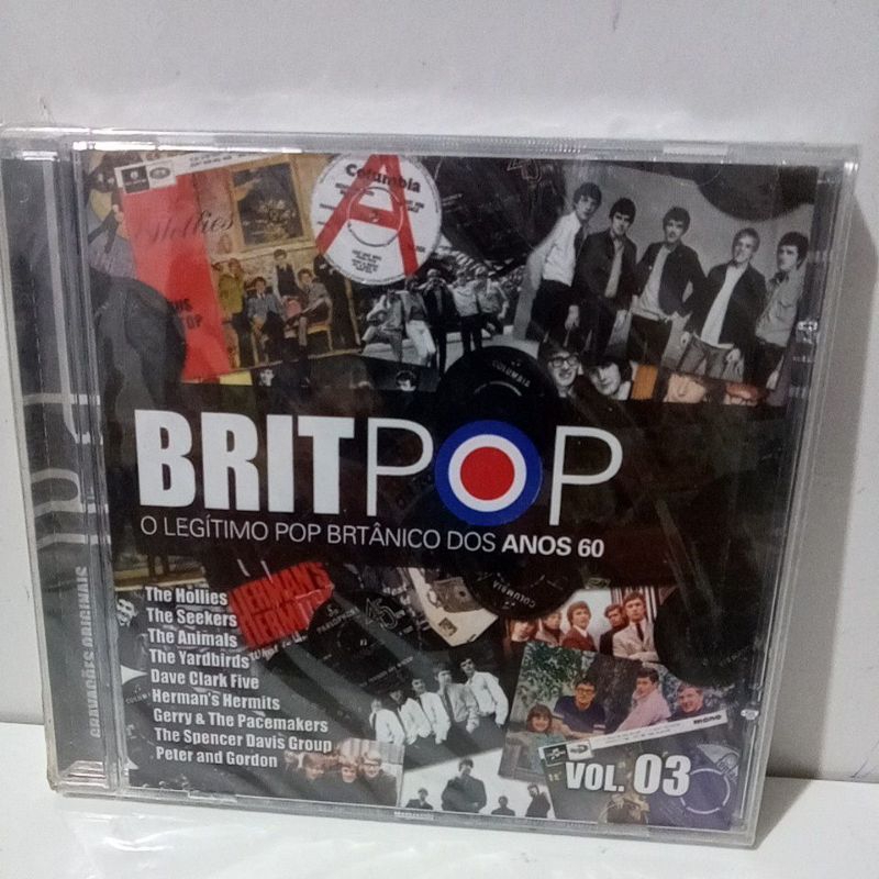 Cd Brit Pop O Legítimo Pop Britânico Dos Anos 60 vol 3 Vários Artistas The yardbirds,The Animals....Novo de Fabrica