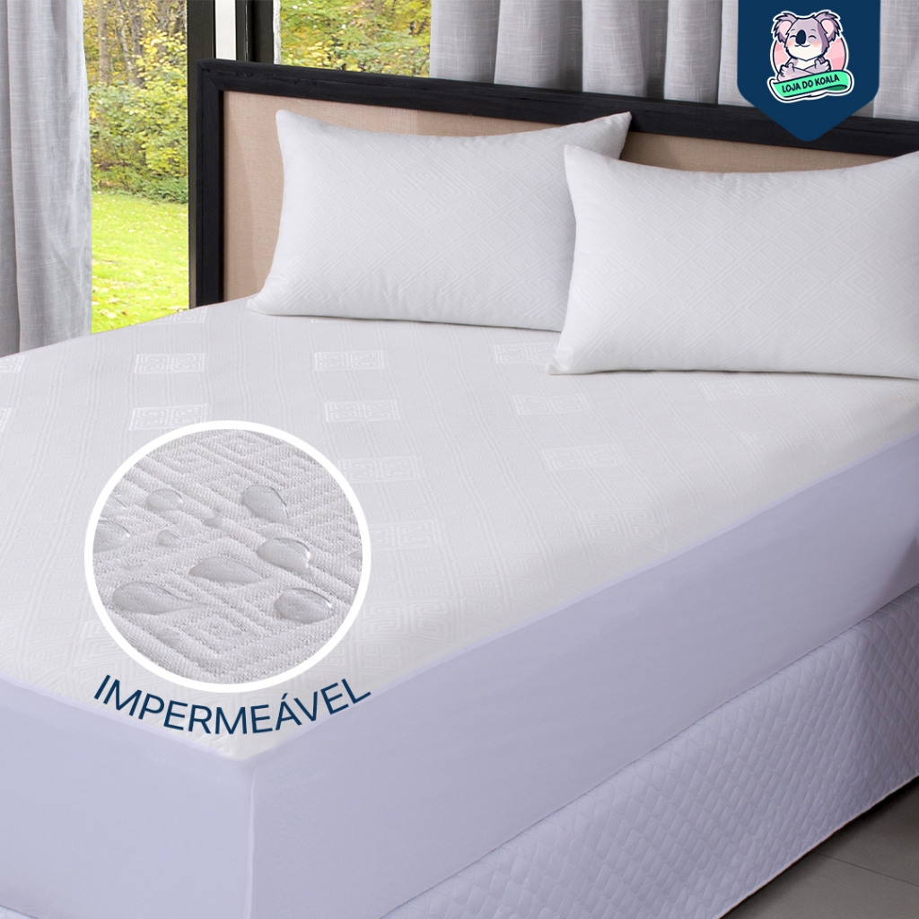 Protetor Impermeável Solteiro para Colchão SUPER SILENCIOSO 100% Impermeável Tecido Jacquard Premium