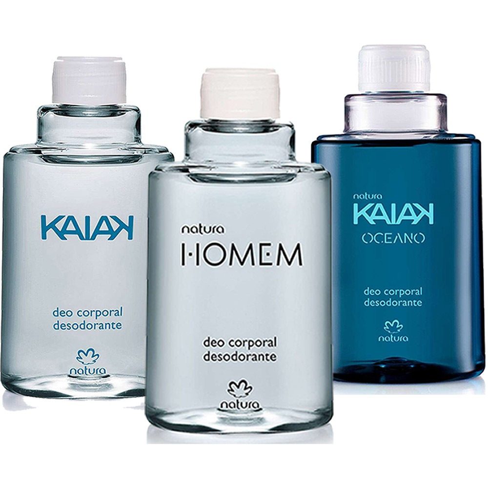 Kaiak K. Oceano e Homem Clássico Tradicional 100ml Refil Perfume Deo Corporal Masculino Natura