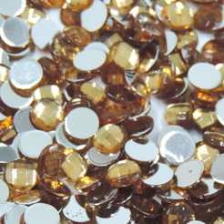 CHATON ( REDONDO P COLAGEM ) 6 MM ( DOURADO MEL )