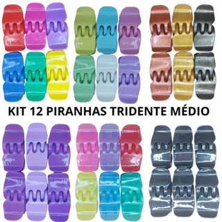 Kit 12/36 Piranha/Tridente/Prendedor De Cabelo De Plástico Tamanho P/M Envio Imediato em Oferta na Shopee