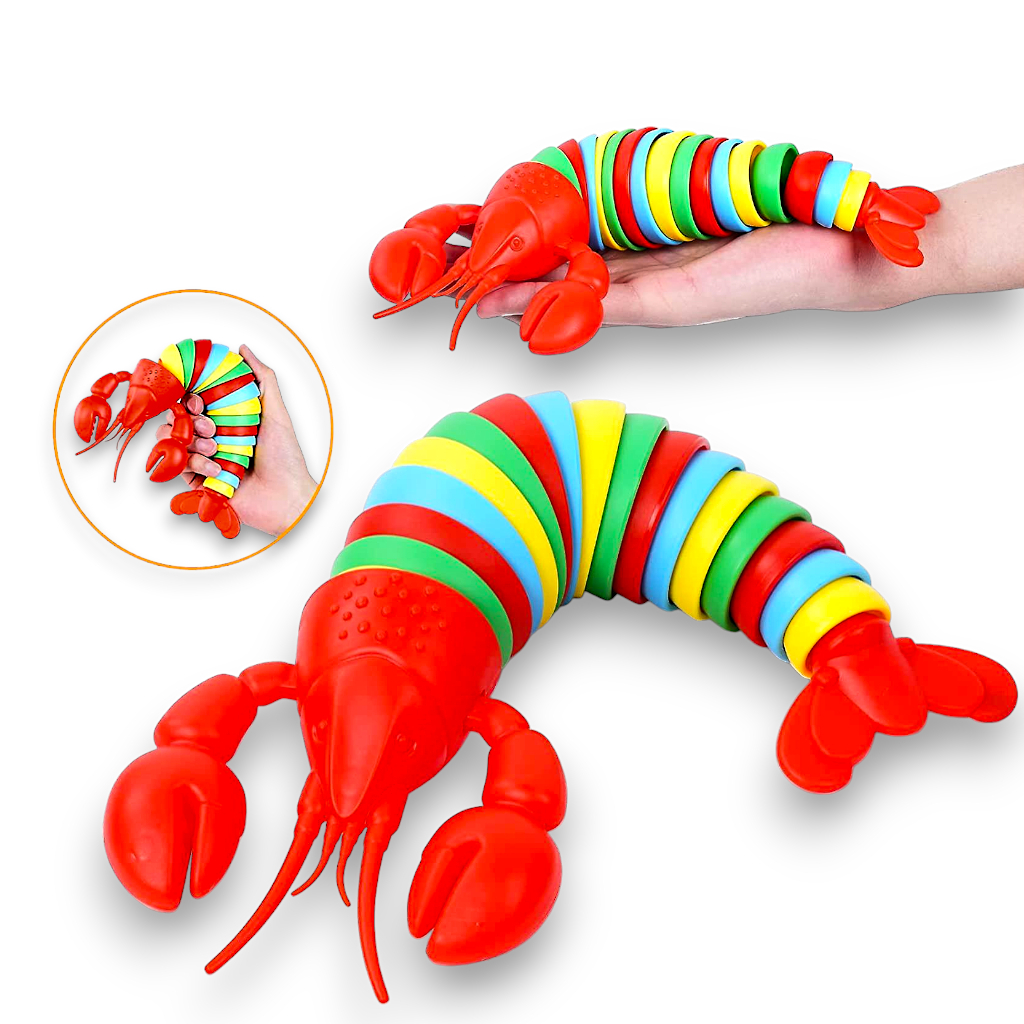 Lagosta 3D Brinquedo Sensorial Fidget Toy Articulada Com Led Infantil