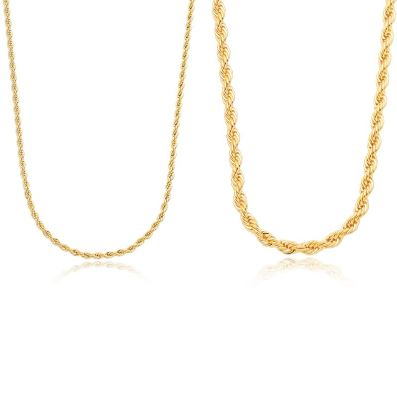 Colar Cordão Baiano P Ou G Banhados a Ouro 18k Ou Prata 925 em Oferta na Shopee