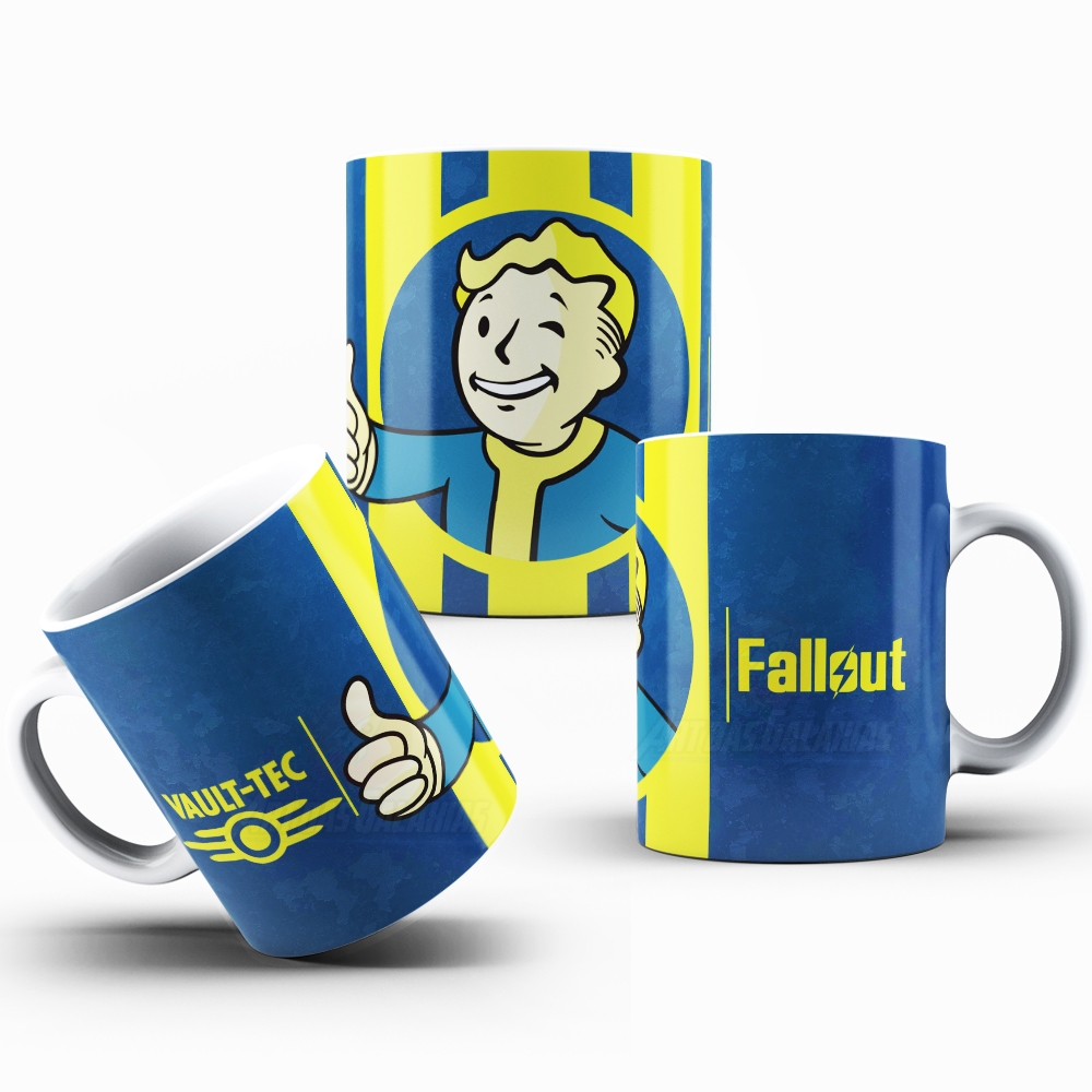 Caneca Fallout Porcelana em Oferta na Shopee