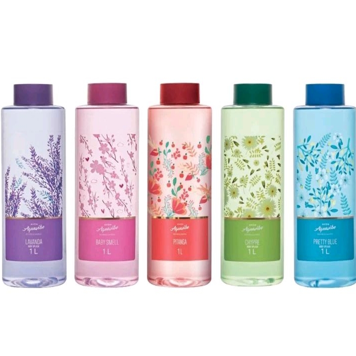 Body Splash 1 Litro Avon Aquavibe Feminino Perfume Corporal Lavanda Pitanga Baby Smell Chypre Pretty Blue