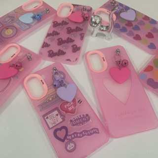 Capa de Celular Com fosca Para Motorola G10/G20/G30, G22, G14, G54, E22 Com pingente de coração e sino+Capa Traseira Dura Para PC em Oferta na Shopee