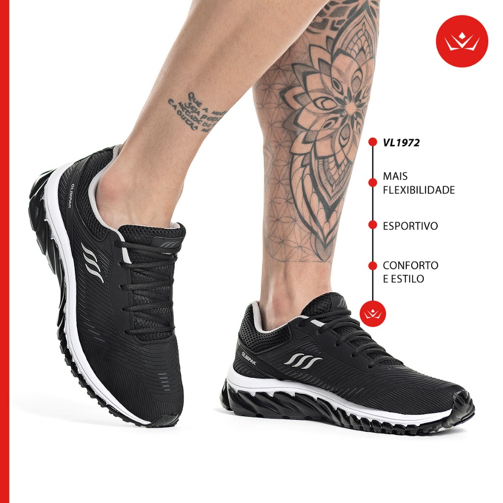 Tênis Masculino Olimpak Esportivo Caminhada em Oferta na Shopee