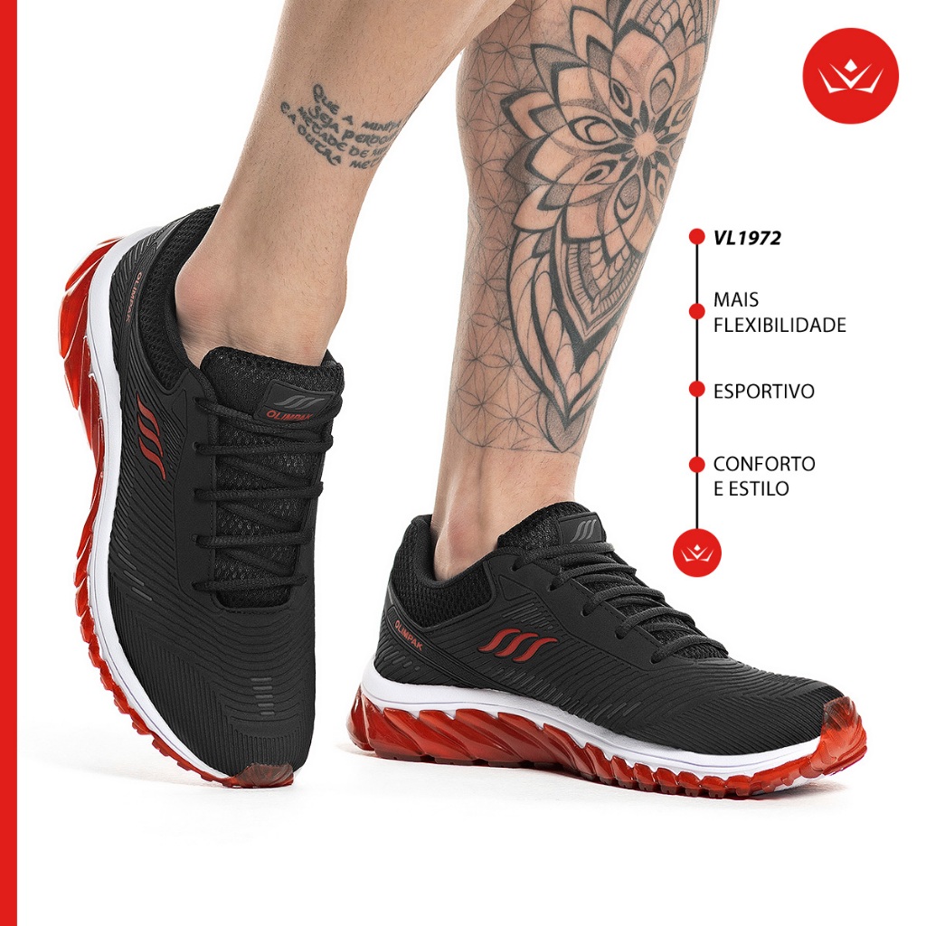 Tênis Masculino Olimpak Esportivo Academia Original em Oferta na Shopee