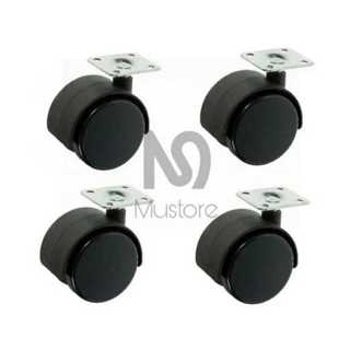 Rodas Rodizio Giratório Pacote Com 4 Un Plástico 30mm Para Vasos Puff Suportes em Oferta na Shopee